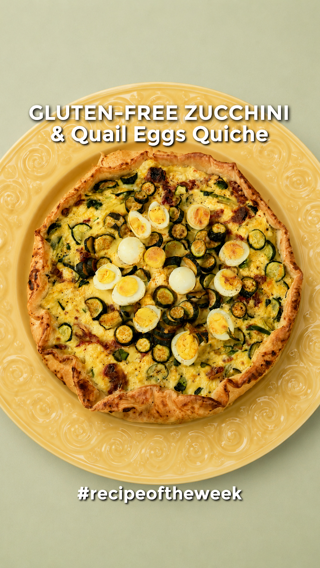 Gluten-Free Zucchini and Quail Eggs Quiche