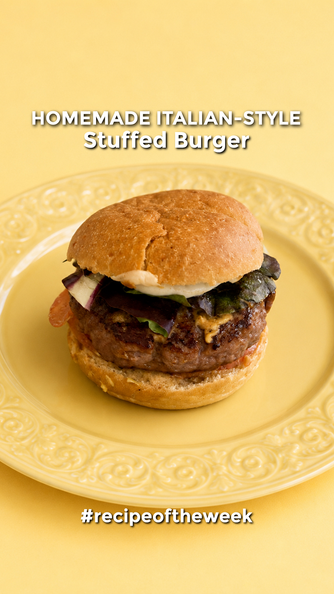 Homemade Italian-Style Stuffed Burger